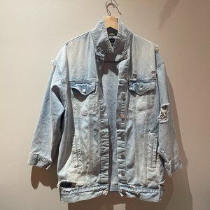 Forever 21 Distressed Denim Jacket